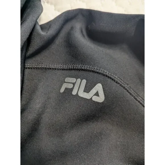 ✨ FILA Sport Hoodie Men's M Black Pullover Preowned - Picture 6 of 7